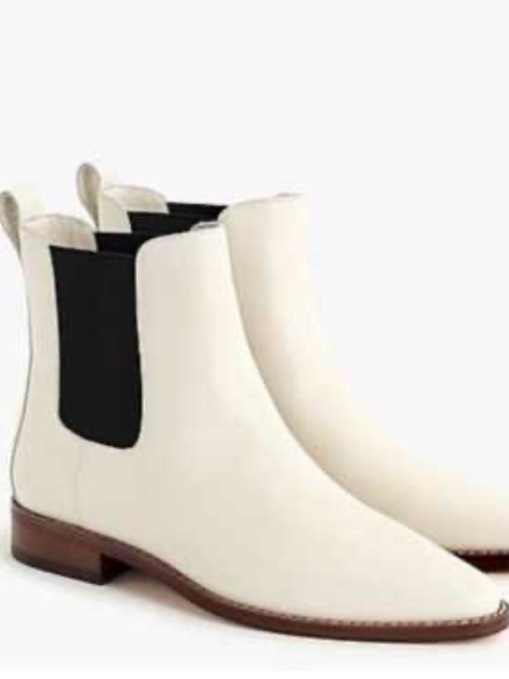 J.Crew White Leather Chelsea
Ankle Boots - Style AB137 size 8